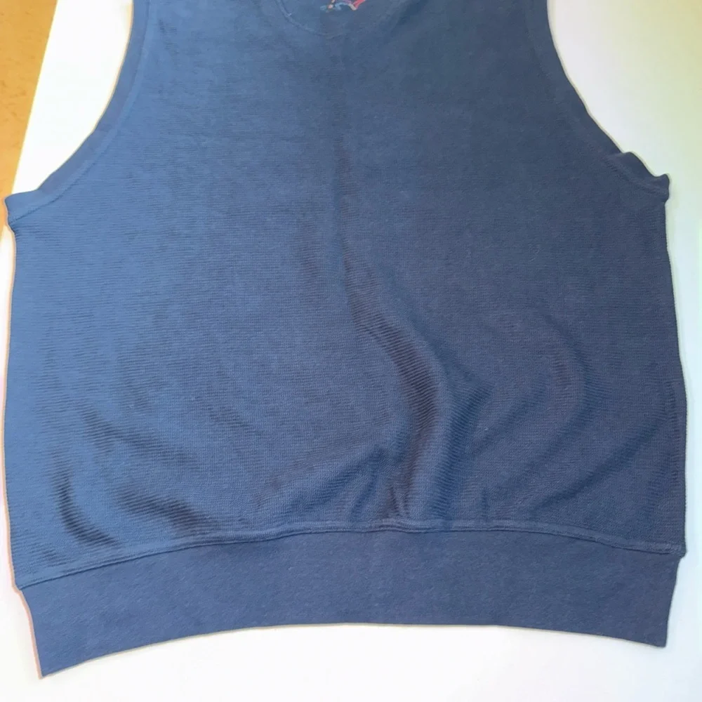 Greg Norman Collection Sweater V Neck Vest‎ Golf Mens Large Navy Blue NWT $69